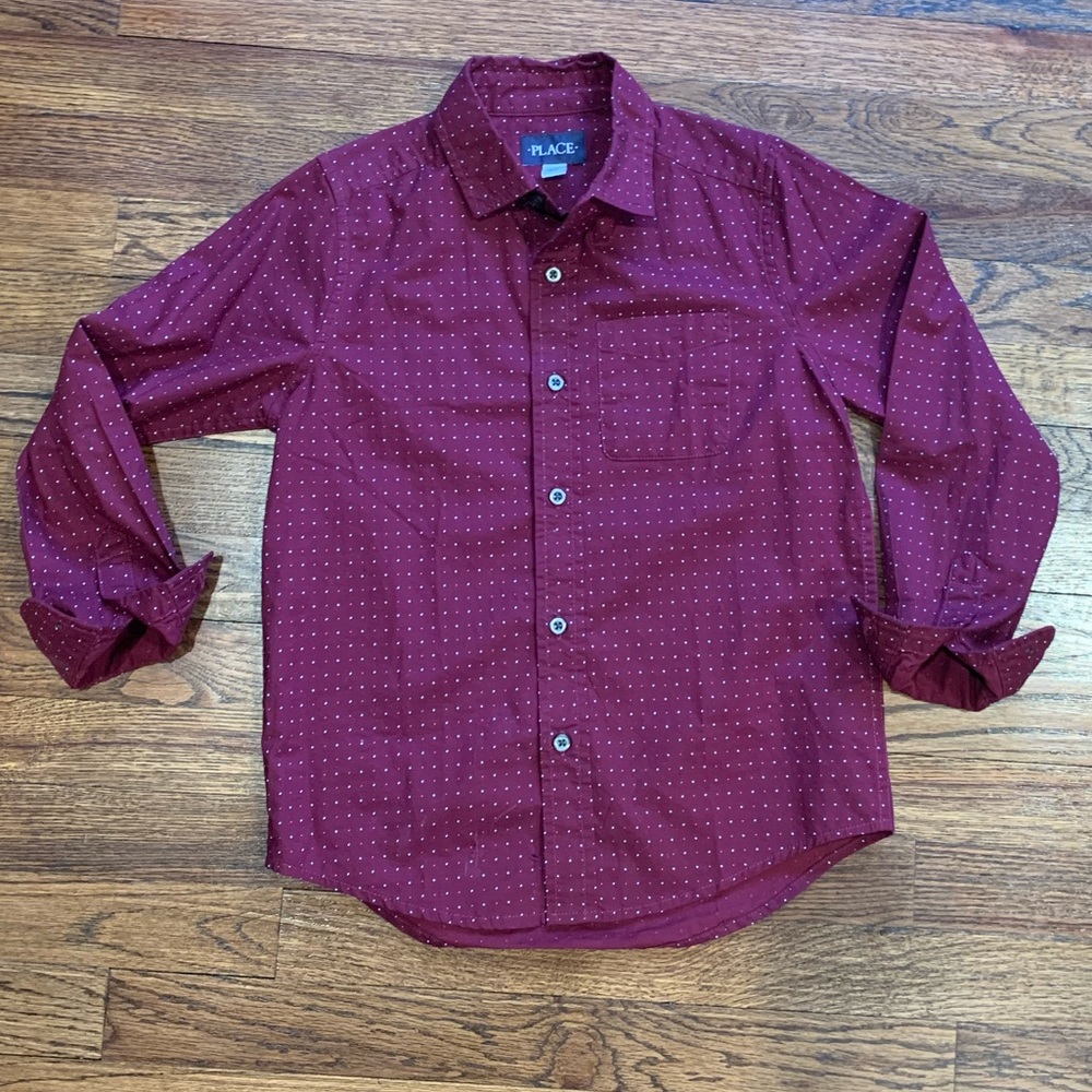 The Children’s Place Button Down Shirt- Maroon